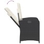 vidaXL Set de comedor de jardín 7 pzas y cojines ratán sintético negro