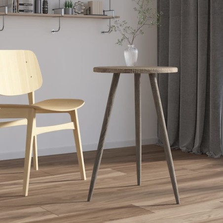 vidaXL Mesa de bistró MDF y hierro gris Ø50x76 cm