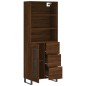 vidaXL Aparador alto madera contrachapada marrón roble 69,5x34x180 cm vidaXL Aparador alto madera contrachapada marrón roble 69,5x34x180 cm