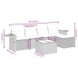 vidaXL Set de muebles de jardín 6 pzas y cojines ratán sintético gris vidaXL Set de muebles de jardín 6 pzas y cojines ratán sintético gris