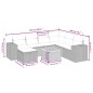 vidaXL Set de sofás de jardín 8 piezas y cojines ratán sintético negro vidaXL Set de sofás de jardín 8 piezas y cojines ratán sintético negro