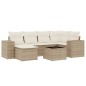 vidaXL Set sofás de jardín 7 piezas y cojines ratán sintético beige vidaXL Set sofás de jardín 7 piezas y cojines ratán sintético beige