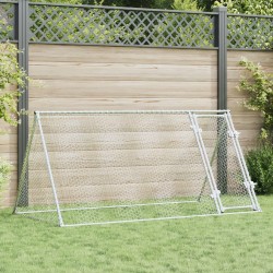 vidaXL Jaula para gallinas acero galvanizado plateado 200x105x91 cm