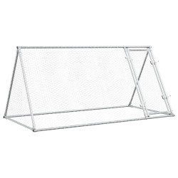 vidaXL Jaula para gallinas acero galvanizado plateado 200x105x91 cm