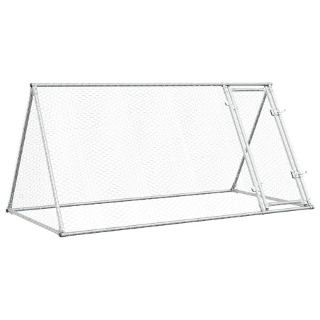 vidaXL Jaula para gallinas acero galvanizado plateado 200x105x91 cm