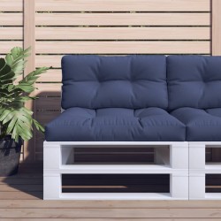vidaXL Set de cojines para sofá de palets tela azul marino 70x40x12 cm