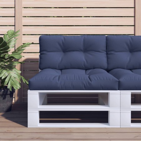 vidaXL Set de cojines para sofá de palets tela azul marino 70x40x12 cm