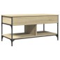 vidaXL Mesa de centro madera ingeniería metal roble Sonoma 100x50x50cm vidaXL Mesa de centro madera ingeniería metal roble Sonoma 100x50x50cm