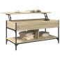 vidaXL Mesa de centro madera ingeniería metal roble Sonoma 100x50x50cm vidaXL Mesa de centro madera ingeniería metal roble Sonoma 100x50x50cm