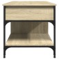 vidaXL Mesa de centro madera ingeniería metal roble Sonoma 100x50x50cm vidaXL Mesa de centro madera ingeniería metal roble Sonoma 100x50x50cm