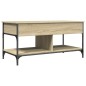 vidaXL Mesa de centro madera ingeniería metal roble Sonoma 100x50x50cm vidaXL Mesa de centro madera ingeniería metal roble Sonoma 100x50x50cm