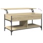 vidaXL Mesa de centro madera ingeniería metal roble Sonoma 100x50x50cm vidaXL Mesa de centro madera ingeniería metal roble Sonoma 100x50x50cm