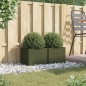 vidaXL Jardineras 2 uds acero laminado en frío verde oliva 32x30x29 cm vidaXL Jardineras 2 uds acero laminado en frío verde oliva 32x30x29 cm