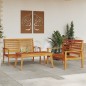 vidaXL Juego de muebles de jardín 3 piezas madera maciza acacia vidaXL Juego de muebles de jardín 3 piezas madera maciza acacia