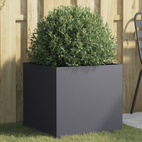 vidaXL Jardinera de acero laminado en frío antracita 49x47x46 cm