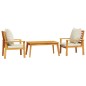 vidaXL Set de muebles para jardín 3 piezas con cojines madera acacia vidaXL Set de muebles para jardín 3 piezas con cojines madera acacia