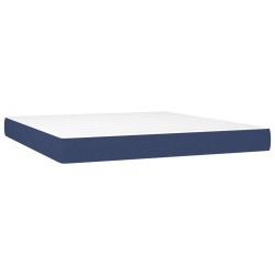 vidaXL Colchón de muelles ensacados tela azul 180x200x20 cm