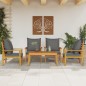 vidaXL Juego de muebles jardín 5 pzas con cojines madera maciza acacia vidaXL Juego de muebles jardín 5 pzas con cojines madera maciza acacia