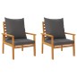 vidaXL Juego de muebles jardín 5 pzas con cojines madera maciza acacia vidaXL Juego de muebles jardín 5 pzas con cojines madera maciza acacia