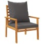 vidaXL Juego de muebles jardín 5 pzas con cojines madera maciza acacia vidaXL Juego de muebles jardín 5 pzas con cojines madera maciza acacia