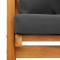 vidaXL Juego de muebles jardín 5 pzas con cojines madera maciza acacia vidaXL Juego de muebles jardín 5 pzas con cojines madera maciza acacia