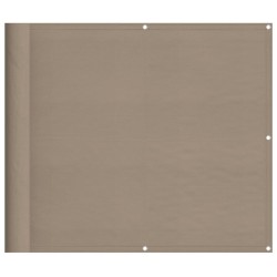 vidaXL Pantalla de balcón 100% poliéster Oxford taupé 90x1000 cm