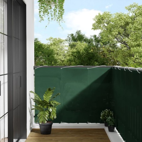 vidaXL Pantalla de balcón 100% poliéster Oxford verde oscuro 120x800cm