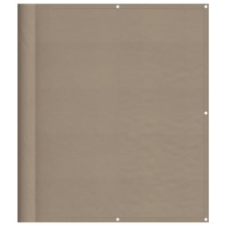 vidaXL Pantalla de balcón 100% poliéster Oxford taupé 120x800 cm