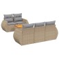 vidaXL Juego de sofás jardín con cojines 6 pzas ratán sintético beige vidaXL Juego de sofás jardín con cojines 6 pzas ratán sintético beige