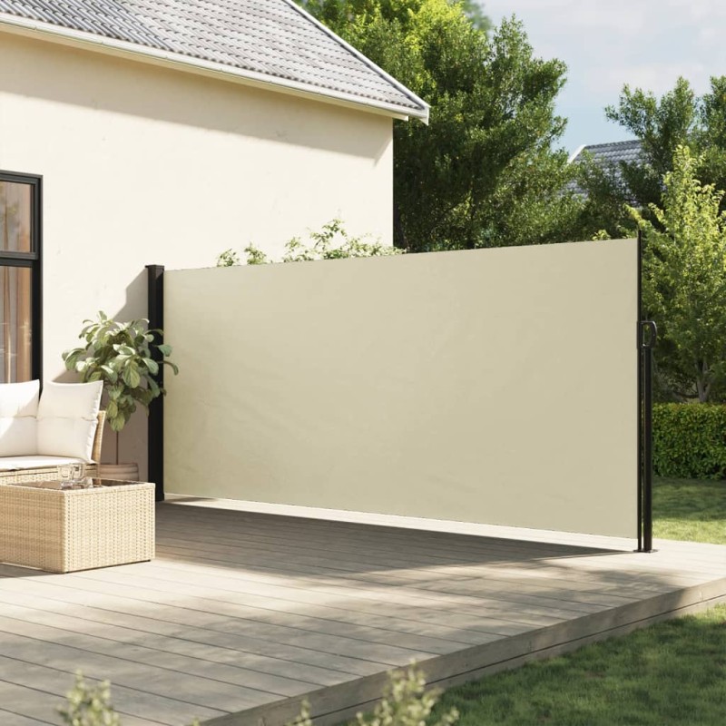 vidaXL Toldo lateral retráctil de jardín crema 170x300 cm vidaXL Toldo lateral retráctil de jardín crema 170x300 cm