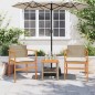 vidaXL Sillas de jardín con cojín 2 uds ratán PE beige y madera acacia vidaXL Sillas de jardín con cojín 2 uds ratán PE beige y madera acacia
