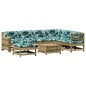 vidaXL Juego de muebles jardín 8 pzas y cojines madera pino impregnada vidaXL Juego de muebles jardín 8 pzas y cojines madera pino impregnada