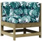 vidaXL Juego de muebles jardín 8 pzas y cojines madera pino impregnada vidaXL Juego de muebles jardín 8 pzas y cojines madera pino impregnada