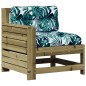 vidaXL Juego de muebles jardín 8 pzas y cojines madera pino impregnada vidaXL Juego de muebles jardín 8 pzas y cojines madera pino impregnada