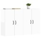 vidaXL Armarios de pared 2 uds madera de ingeniería blanco brillante vidaXL Armarios de pared 2 uds madera de ingeniería blanco brillante