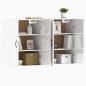 vidaXL Armarios de pared 2 uds madera de ingeniería blanco brillante vidaXL Armarios de pared 2 uds madera de ingeniería blanco brillante