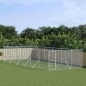vidaXL Perrera de exterior acero galvanizado plateado 4x12x2 m vidaXL Perrera de exterior acero galvanizado plateado 4x12x2 m