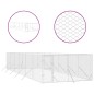 vidaXL Perrera de exterior acero galvanizado plateado 4x12x2 m vidaXL Perrera de exterior acero galvanizado plateado 4x12x2 m