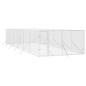 vidaXL Perrera de exterior acero galvanizado plateado 4x12x2 m vidaXL Perrera de exterior acero galvanizado plateado 4x12x2 m