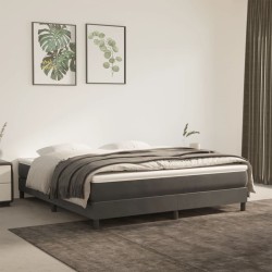 vidaXL Colchón muelles ensacados terciopelo gris oscuro 180x200x20 cm