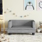 vidaXL Sofá para niños de terciopelo gris claro 60x40x30 cm
