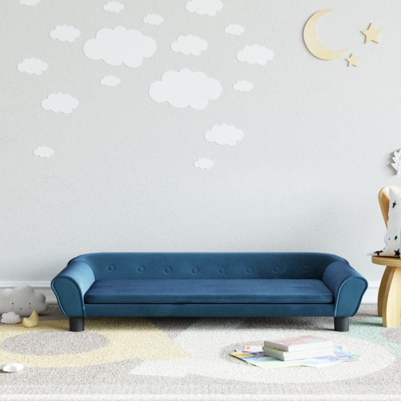 vidaXL Sofá para niños de terciopelo azul 100x50x26 cm vidaXL Sofá para niños de terciopelo azul 100x50x26 cm