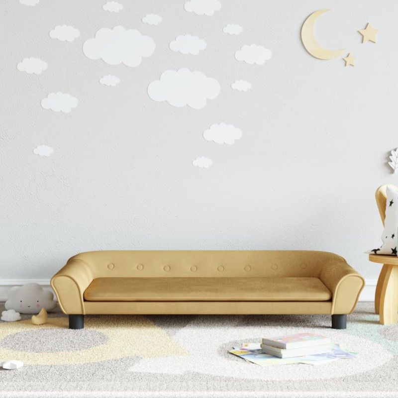 vidaXL Sofá para niños de terciopelo marrón 100x50x26 cm vidaXL Sofá para niños de terciopelo marrón 100x50x26 cm