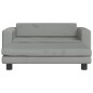 vidaXL Sofá para niños y reposapiés terciopelo gris claro 100x50x30 cm vidaXL Sofá para niños y reposapiés terciopelo gris claro 100x50x30 cm