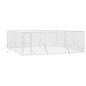 vidaXL Perrera de exterior acero galvanizado plateado 6x6x2 m