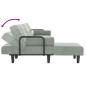vidaXL Sofá cama en forma de L terciopelo gris claro 260x140x70 cm vidaXL Sofá cama en forma de L terciopelo gris claro 260x140x70 cm