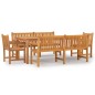 vidaXL Juego de comedor para jardín 5 piezas madera maciza de teca vidaXL Juego de comedor para jardín 5 piezas madera maciza de teca