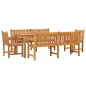 vidaXL Juego de comedor para jardín 5 piezas madera maciza de teca vidaXL Juego de comedor para jardín 5 piezas madera maciza de teca
