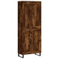 vidaXL Aparador alto madera contrachapada roble ahumado 69,5x34x180 cm vidaXL Aparador alto madera contrachapada roble ahumado 69,5x34x180 cm