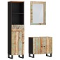 vidaXL Conjunto de muebles de baño 3 piezas madera maciza reciclada